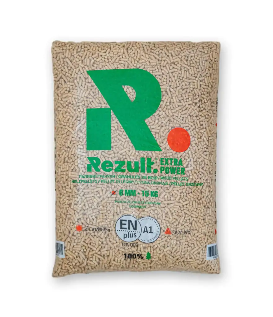Kiefern-Holzpellets ENplus A1 von Rezult – 15 kg Sack, Nadelholzpellets aus Kiefer